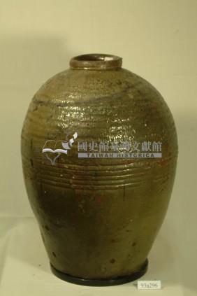 印款褐綠釉拍打印紋窄口豐肩式陶甕藏品圖，第1張