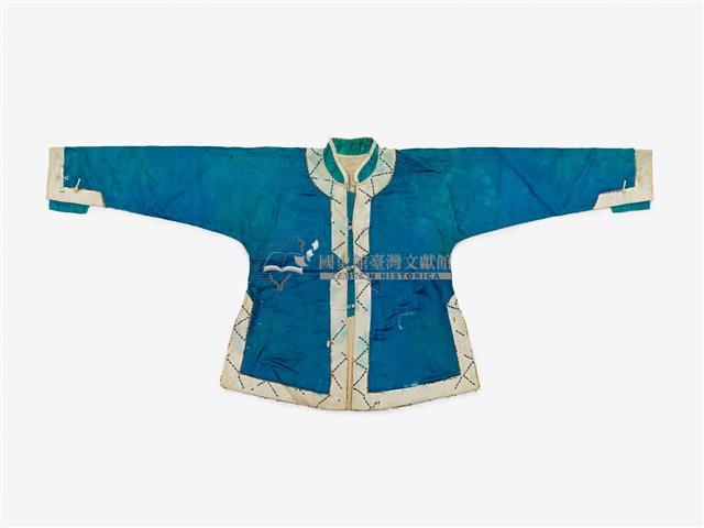 水藍色滾邊上衣戲服藏品圖，第1張