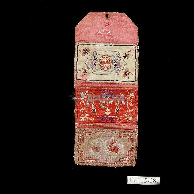 臺灣苗栗客家男性褡褳錢袋藏品圖，第1張