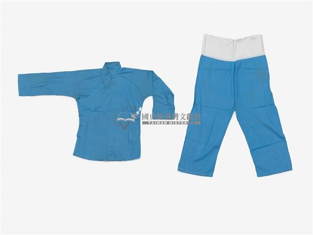 淺藍色兩件式戲服藏品圖，第1張