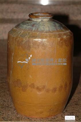 褐紅釉拍打印紋窄口直壁式陶甕藏品圖，第1張