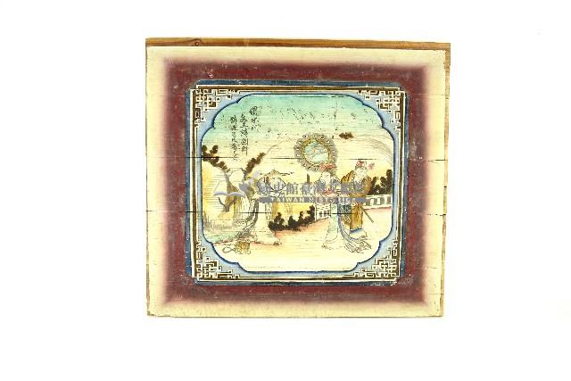 陳登科傅色油彩姜太公故事木板壁畫藏品圖，第1張