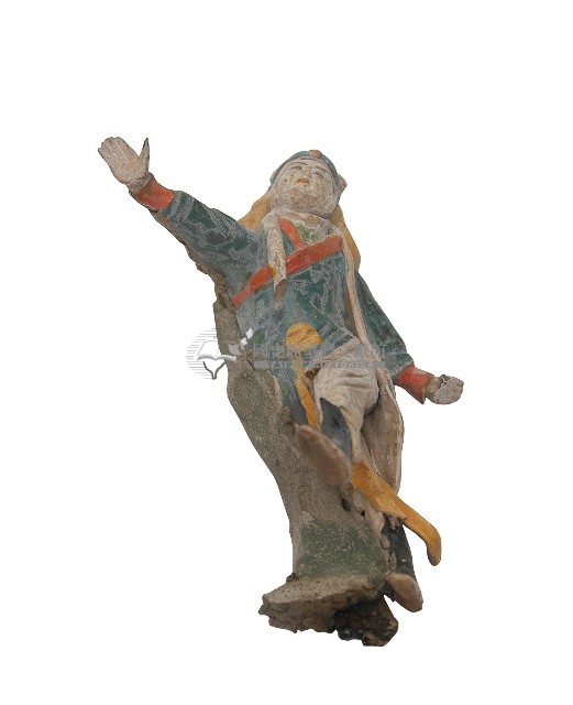 帶帽藍衣男性交趾陶藏品圖，第1張