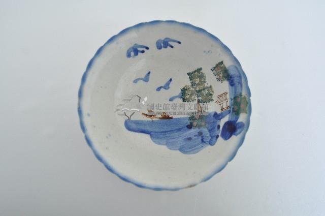 青花五彩山水樓臺紋大碗藏品圖，第1張