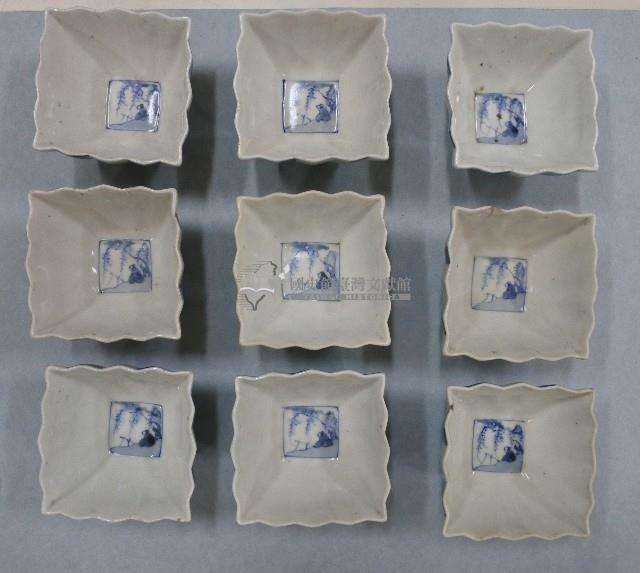 青花盾型紋鈁小型碗（多組）藏品圖，第11張