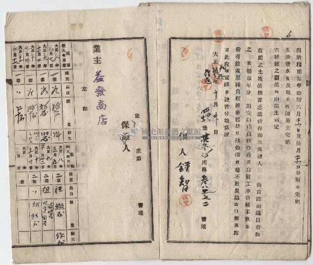 大正十一年益發商店瞨耕證書藏品圖，第11張