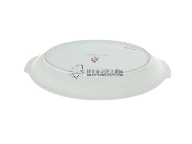 彩繪印花折枝花卉紋橢圓形盤（多組）藏品圖，第10張