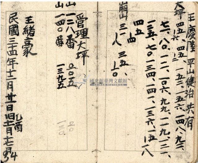 昭和十九年王殷鑑帳簿藏品圖，第34張