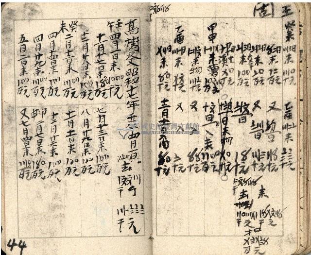 昭和十九年王殷鑑帳簿藏品圖，第44張