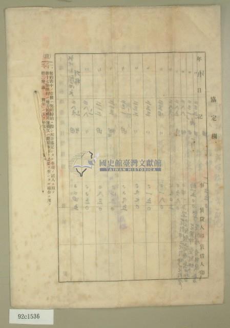 昭和十五年范朝坤等六人立土地賃貸借契約書藏品圖，第4張