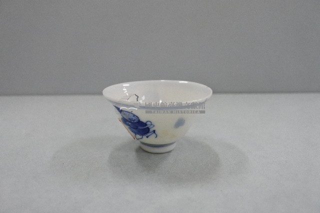 青釉彩繪印文植物紋凹口杯（多件）藏品圖，第4張