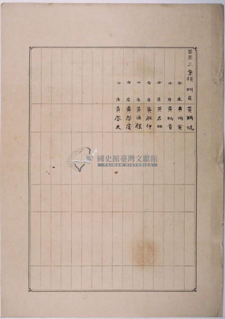 明治三十六年共業土地臺帳謄本藏品圖，第4張