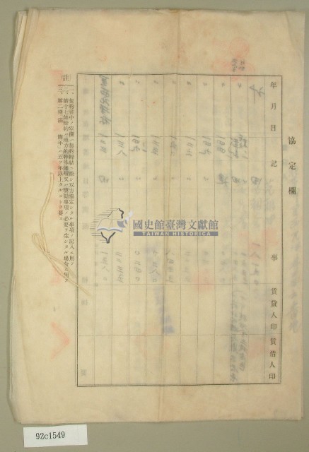 昭和十五年范朝坤等六人立土地賃貸借契約書藏品圖，第4張