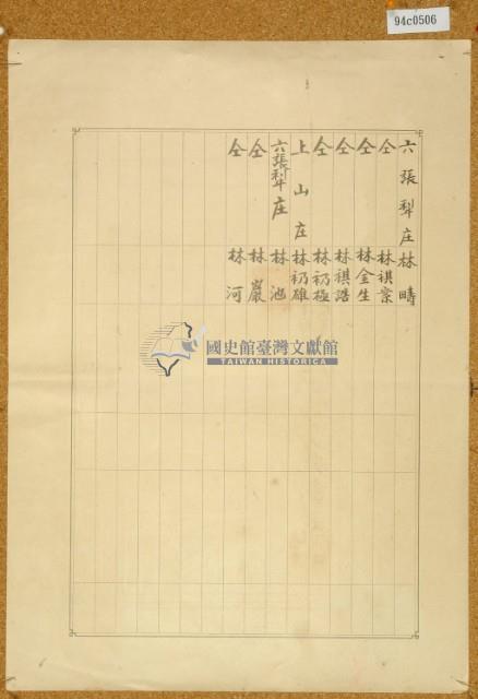 明治三十九年共業土地臺帳謄本藏品圖，第4張