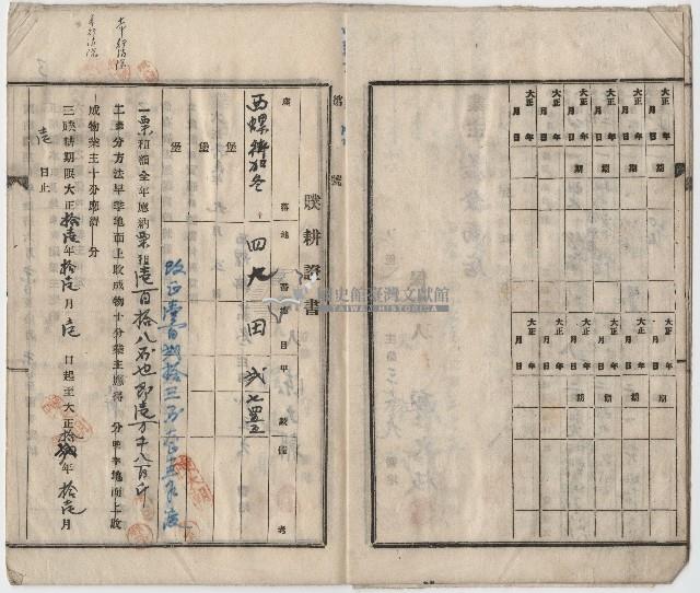 大正十一年益發商店瞨耕證書藏品圖，第4張