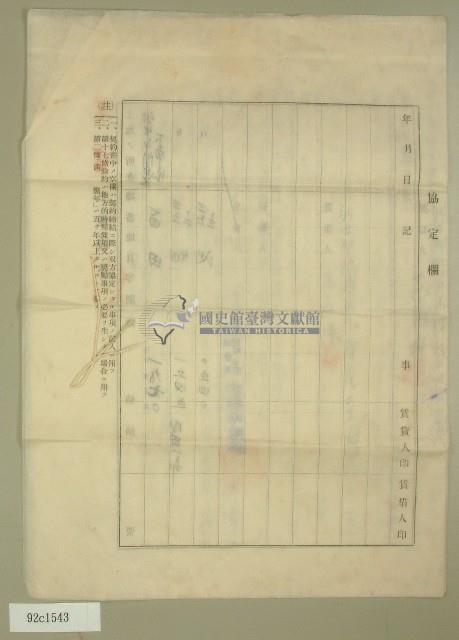 昭和十五年范朝燈等二人立土地賃貸借契約書藏品圖，第4張