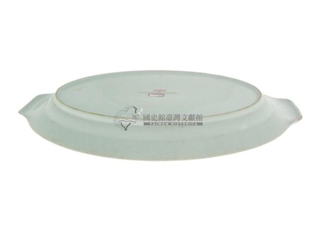 雙耳粉紅線紋橢圓形瓷盤（多組）藏品圖，第4張