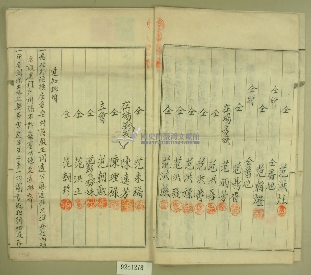 昭和四年范洪漢等再立分管證書藏品圖，第4張