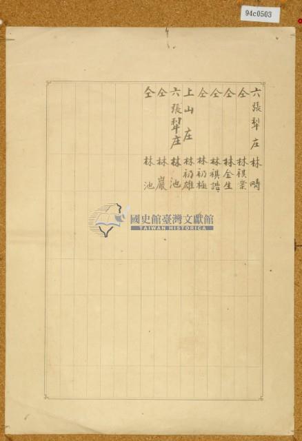 明治三十九年共業土地臺帳謄本藏品圖，第4張