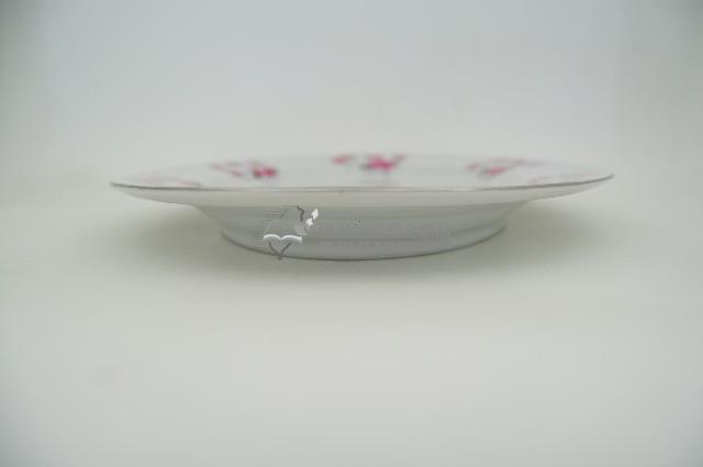 銀口彩繪貼花折枝康乃馨花紋橢圓形長盤藏品圖，第4張