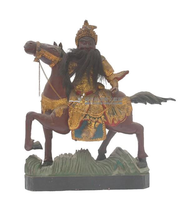 木雕關公騎赤兔馬像藏品圖，第4張