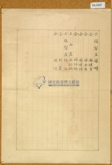 明治三十九年共業土地臺帳謄本藏品圖，第4張