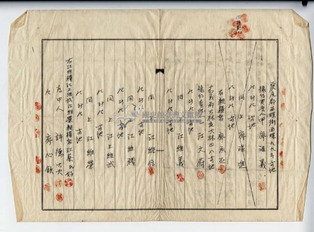 昭和七年廖溫義土地豫約賣買契約書藏品圖，第14張