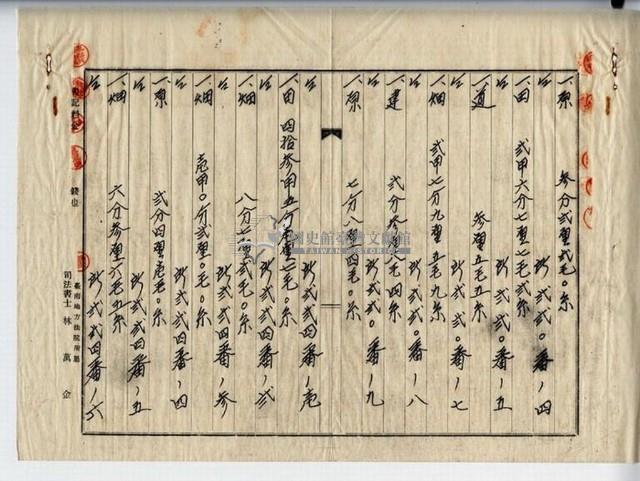 昭和十四年廖史豪等五人土地賣買契約書藏品圖，第14張