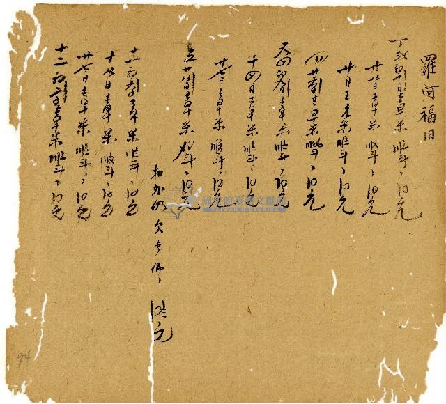 光緒十三年陳協和號出入數簿藏品圖，第95張