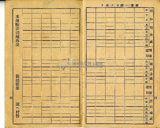 昭和十七年吳火旺貯金通帳藏品圖，第5張