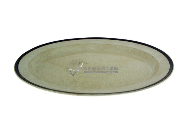 藍口白瓷橢圓形盤（多件）藏品圖，第5張