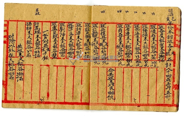 明治三十三年佃戶帳簿藏品圖，第5張