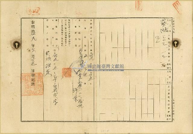 明治三十九年間昌和業主權保存登記申請書及相關文書藏品圖，第5張