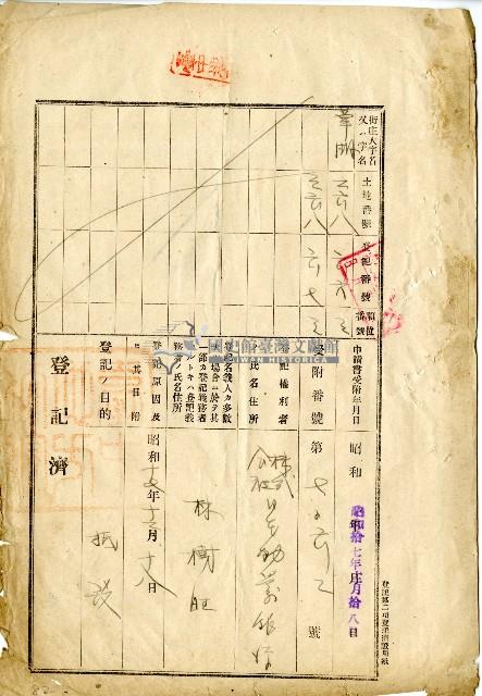 中華民國三十七年林樹旺申請書藏品圖，第5張