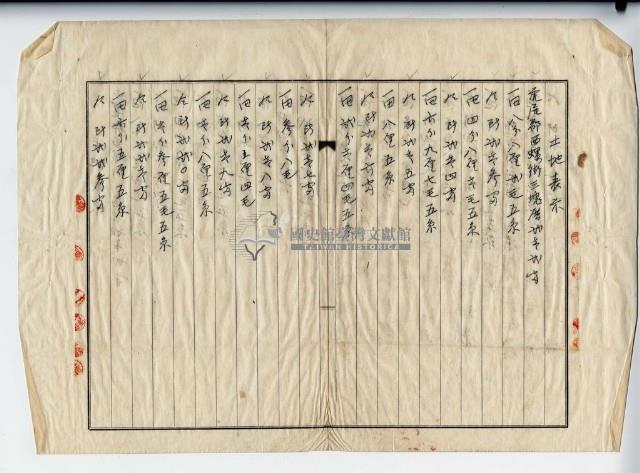 昭和七年廖溫義土地豫約賣買契約書藏品圖，第15張