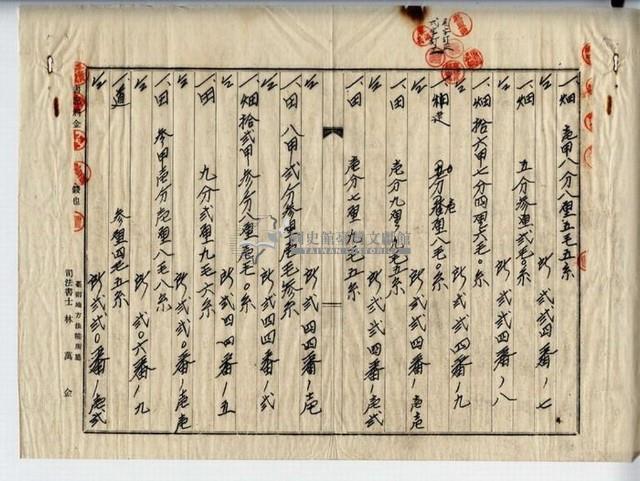 昭和十四年廖史豪等五人土地賣買契約書藏品圖，第15張