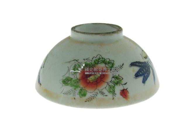 金口彩繪印紋折枝花卉紋瓷碗（多組）藏品圖，第8張