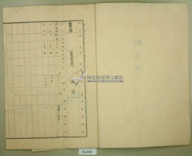苗栗三堡社尾庄土地臺帳及庄圖拔抄謄本一冊藏品圖，第8張