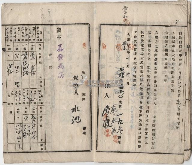 大正十一年益發商店瞨耕證書藏品圖，第9張