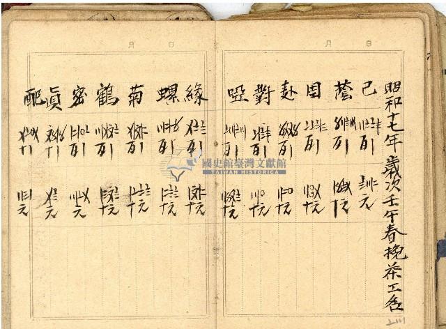 日治時期帳簿藏品圖，第32張