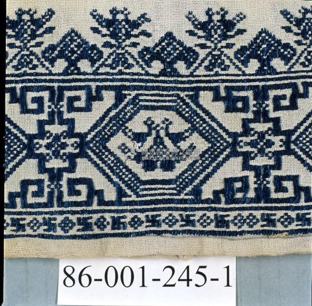 藍色繡紋飾褲一對藏品圖，第2張