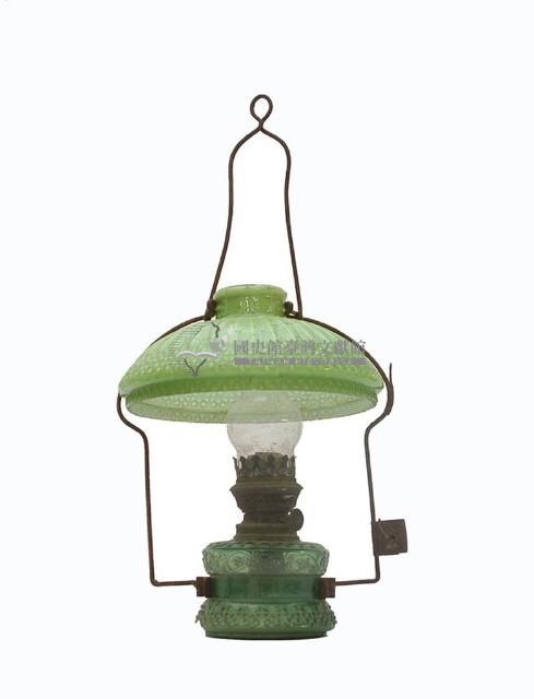 綠色玻璃燈罩掛式吊燈藏品圖，第2張