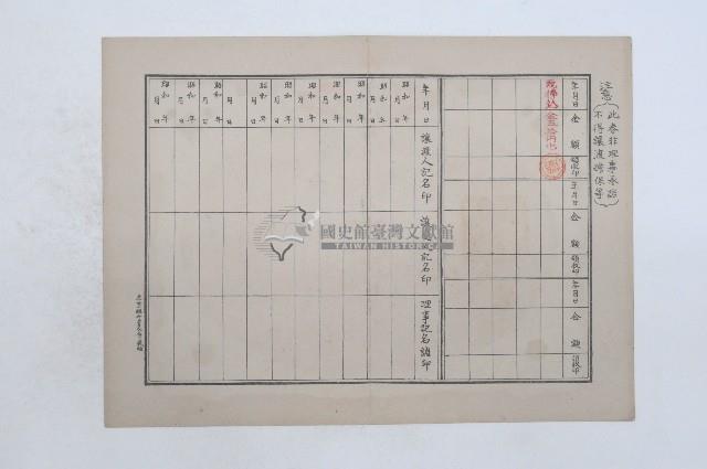 昭和十二年保證責任臺中興業信用組合出資證券第八百零八號藏品圖，第2張