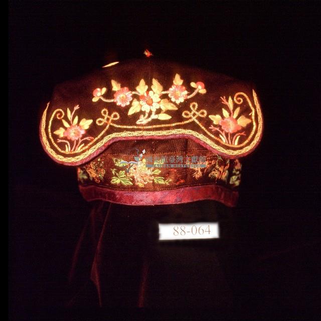 黑色蝴蝶刺繡童帽藏品圖，第2張