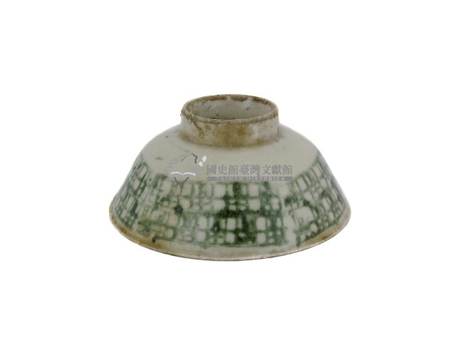 青花印花網狀紋碗藏品圖，第2張