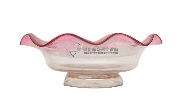 淡粉色透明花型花口盆藏品圖，第2張