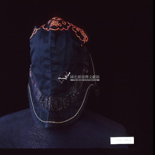 黑色緞紋棉布兒童風帽藏品圖，第2張