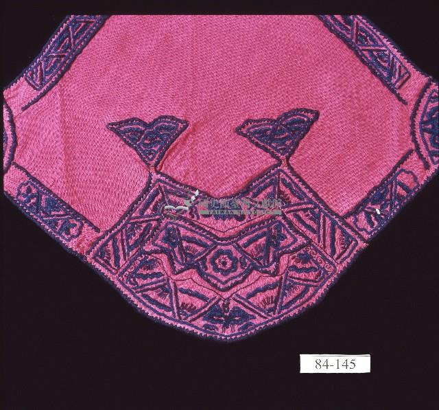 吉祥繡扇菱形附口袋肚兜藏品圖，第2張