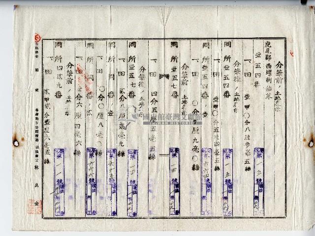 昭和十五年廖溫義土地分筆登記申請書藏品圖，第2張