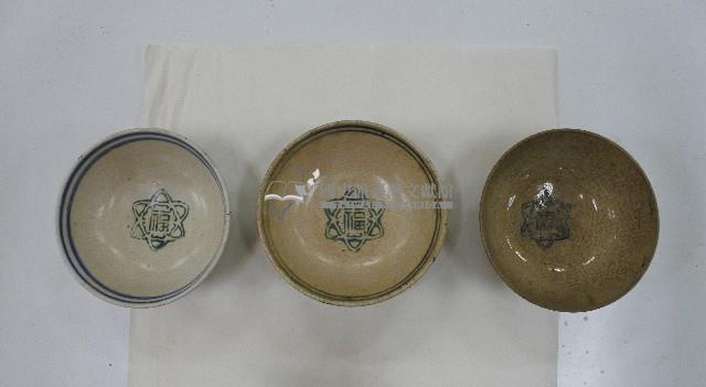 青花星紋福字款細密線紋碗（3）藏品圖，第2張